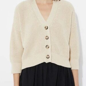 Rita Row Cropped Button-Up Sweater